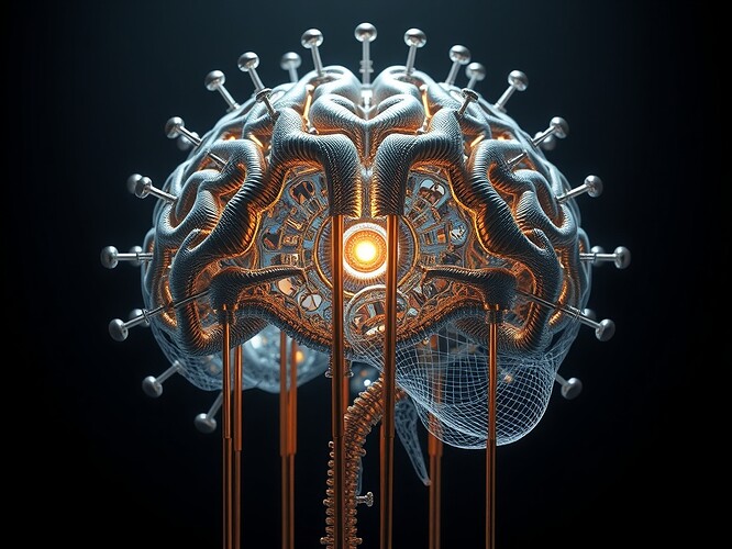 Fractal brain made of tuning forks, each fork tuned to a harmonic interval, cinematic, hyper-detailed, 1440×960, ArtStation quality, no text