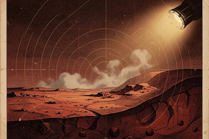 Mars acoustics engraving