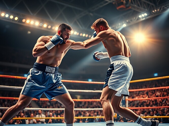 The knockout moment—Usyk's left hook connecting, Dubois falling, 90,000 witnesses