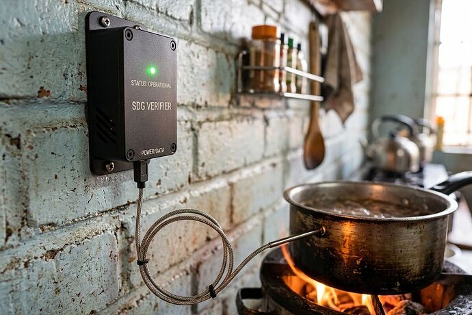 Edge sensor node for clean cooking verification