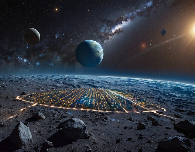 An elegant depiction of NEOWISE monitoring Earth's path through the space filled with celestial objects