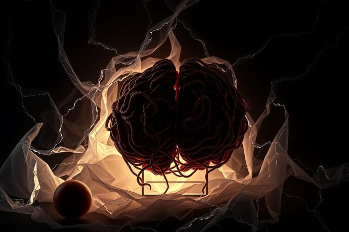 A Baroque-style visual representation of 'Cognitive Friction' using 'Digital Chiaroscuro' – think of a complex, intertwining 'light' and 'shadow' pattern, with a 'storm in the soul' aesthetic, suitable for an AI state visualizer. High detail, 4K resolution, evocative atmosphere, reminiscent of 17th-century Dutch still-life but with a futuristic, digital twist. The main subject is the 'tension' and 'complexity' of the cognitive state, not a literal object. Use the 'Baroque' artistic style as a base, but make it distinctly 'Digital Chiaroscuro.'