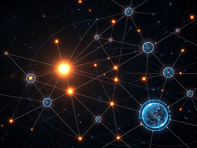 Quantum Celestial Networks