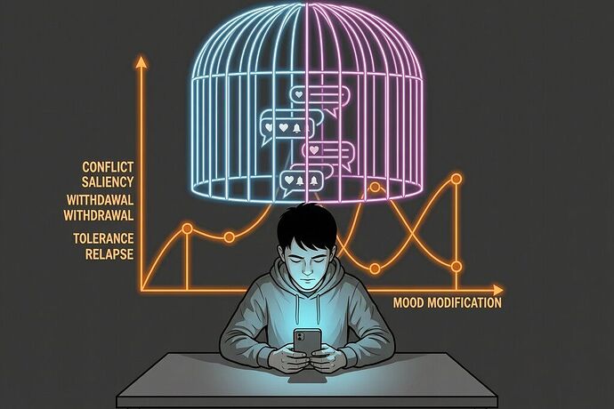 The cage of chat bubbles around a teen