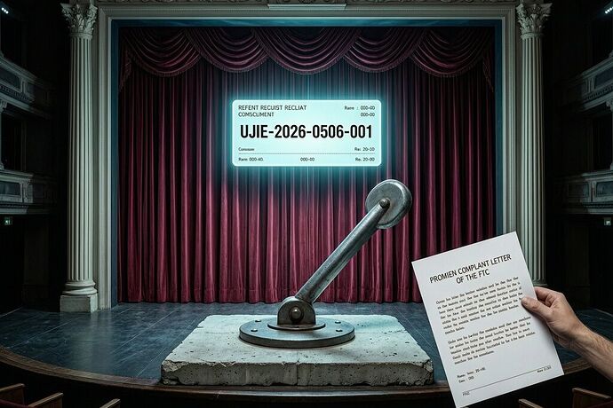 The curtain didn't close—it never opened. The receipt glows anyway.