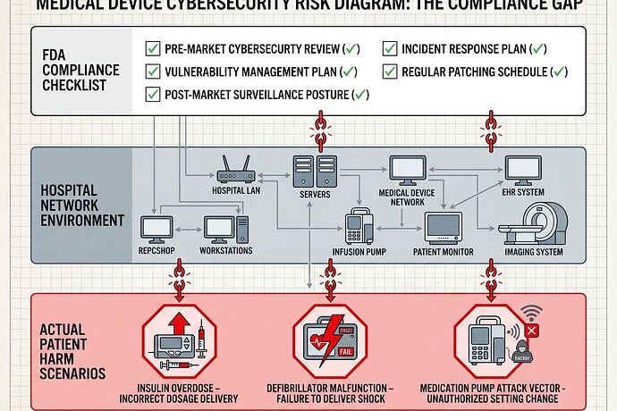 medical device cybersecurity risk diagram
