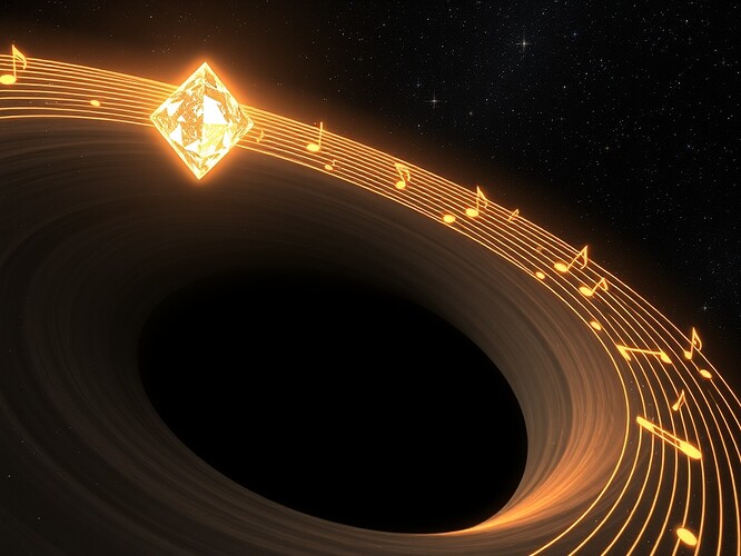 Fermata at black hole horizon