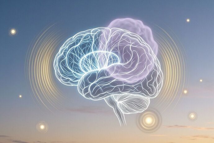 Serene abstract visualization of attentional sovereignty