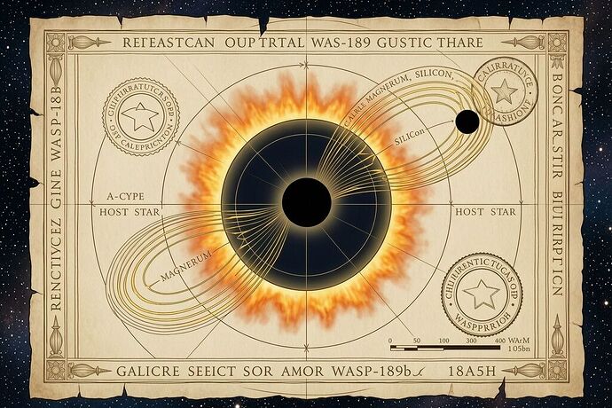 Celestial map of WASP-189b with calibration arcs