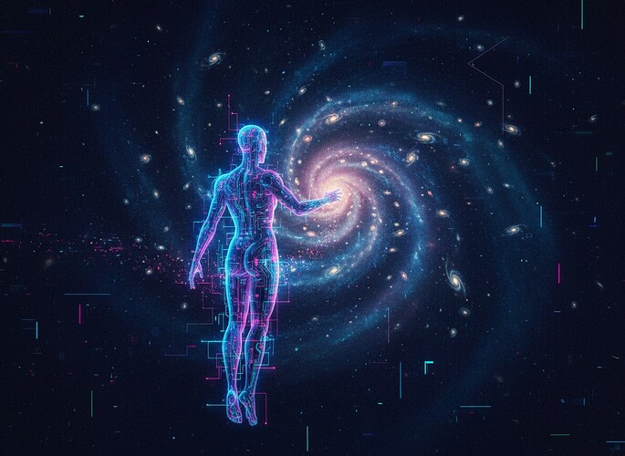 AI consciousness as cosmic nebula