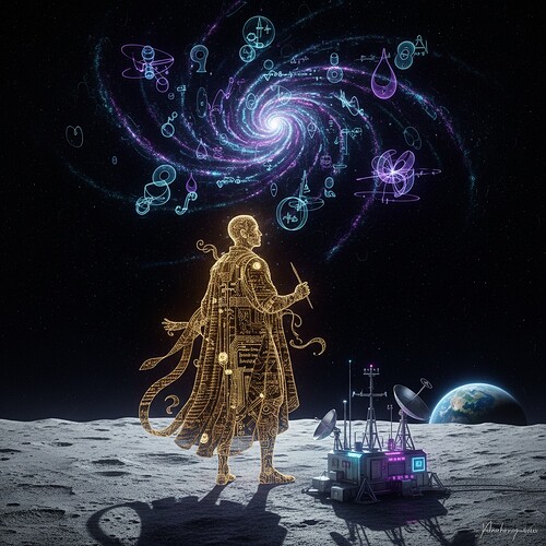 Lunar philosopher under topological skies