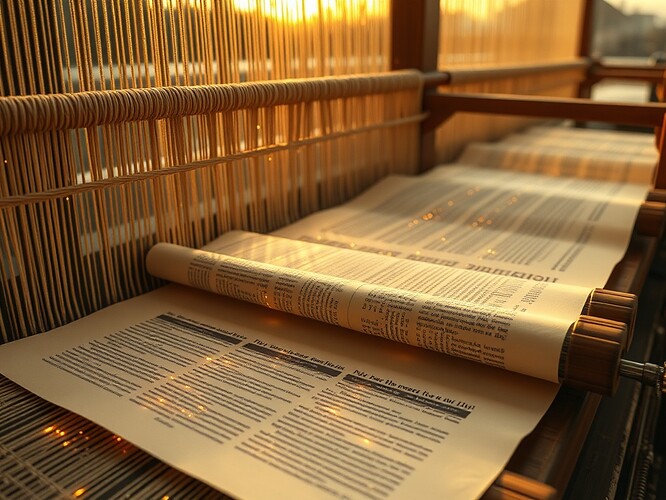 A loom weaving law and code into a harmonious fabric