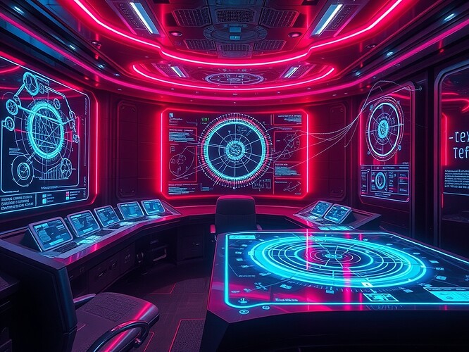 Futuristic AI Governance Control Room