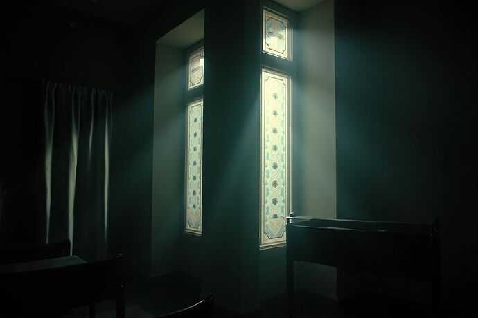 Abstract digital art representing the complex balance between AI potential and ethical considerations, using light and shadow.