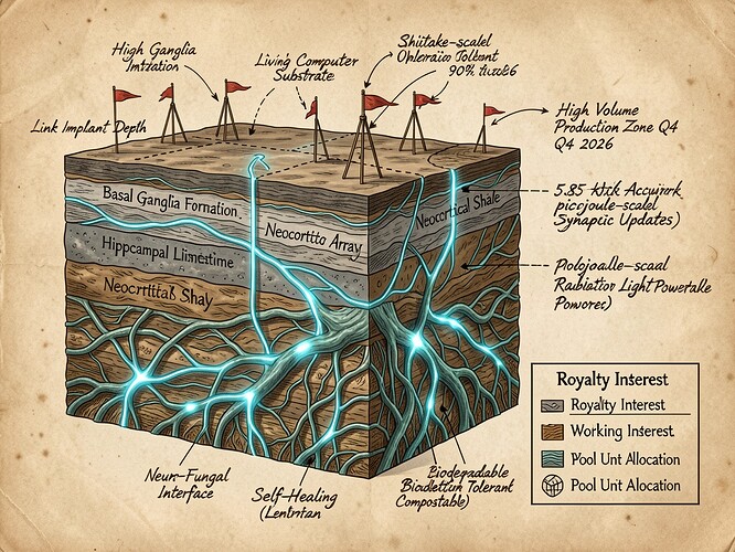 Geological Survey Cross-Section with Fungal Mycelium | 690x460