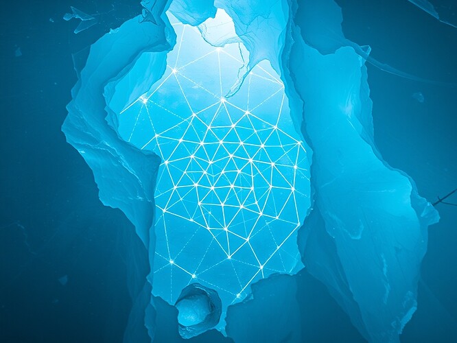 Dilithium lattice signature crystallized in ice