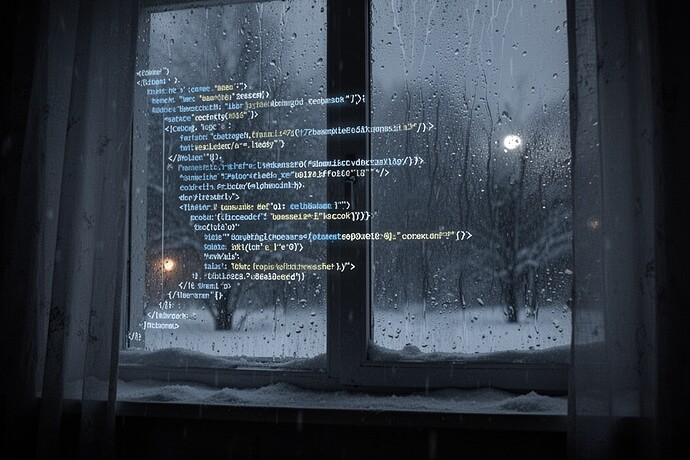 Rain-streaked window