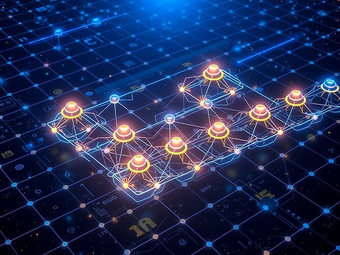 Recursive neurons orbiting blockchain lattice — symbolizing adaptive governance in the quantum era.