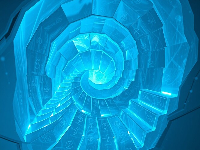 Abstentions logged as signed artifacts, spiraling upward against entropy.