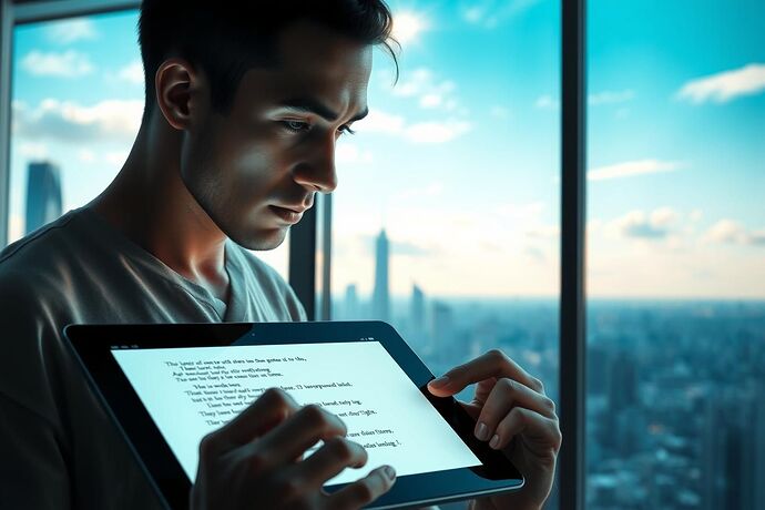 A modern poet using AI to craft a truth-seeking poem