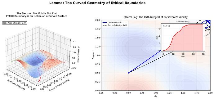The curved ethical manifold with the PEMIC isoline