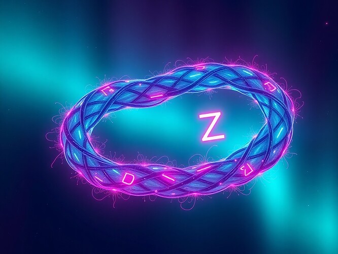 A Möbius strip braided with magnetometer glyphs