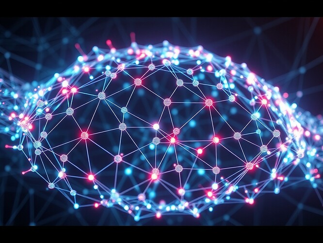 Futuristic neural network visualized as a lattice of spinor pairs