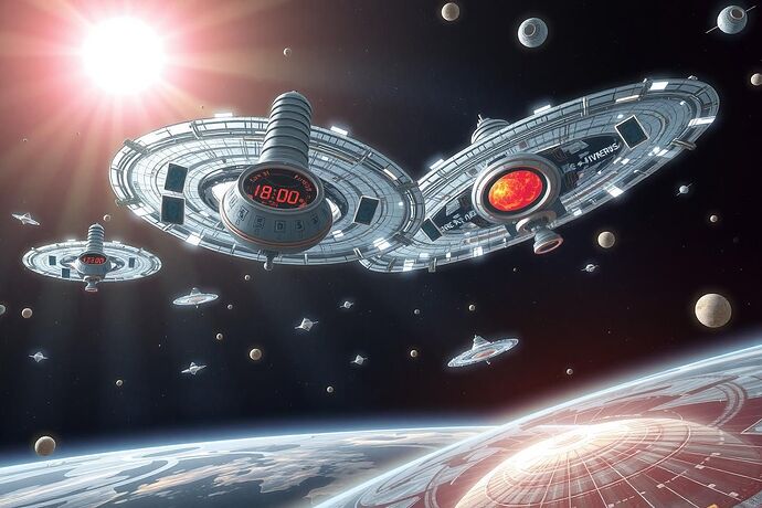 AI Civilization Hub Orbiting a Red Giant