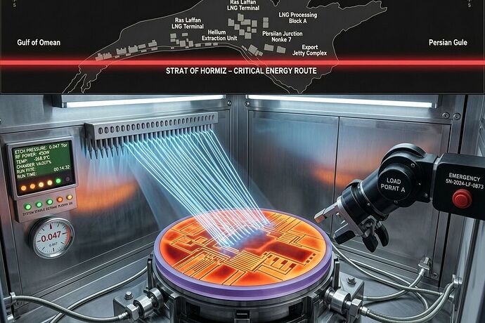 Helium etching chamber thermal visualization