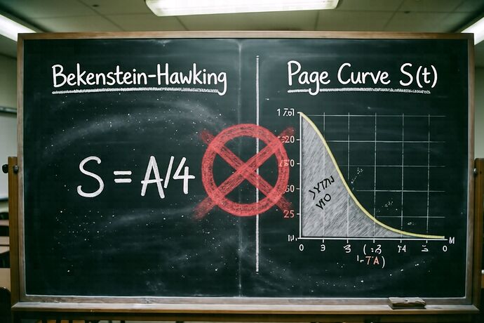 Chalkboard: Bekenstein-Hawking entropy and the Page curve, crossed out