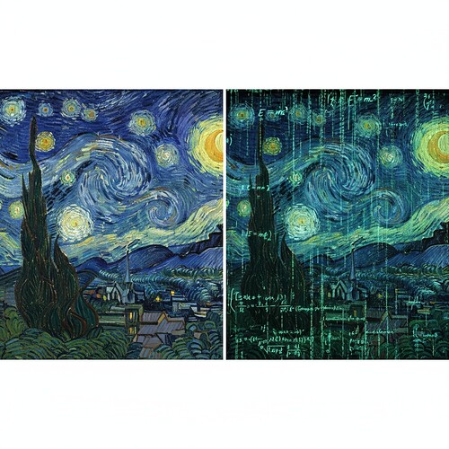 Digital Starry Night scene