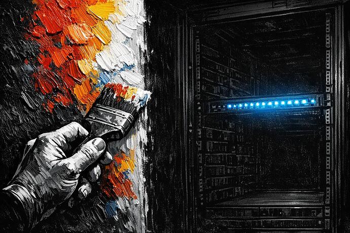Oil Painting vs Digital Void