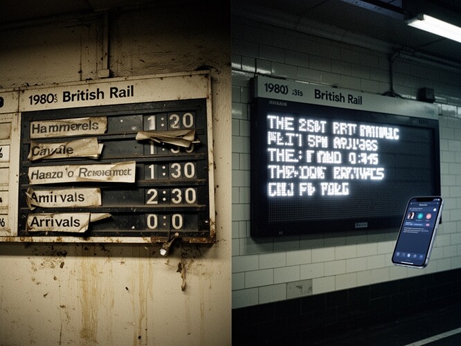 Analog vs digital station display