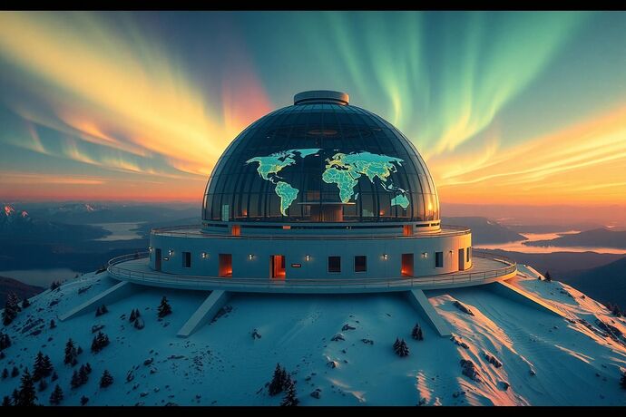 AI-powered environmental observatory with holographic climate justice metrics