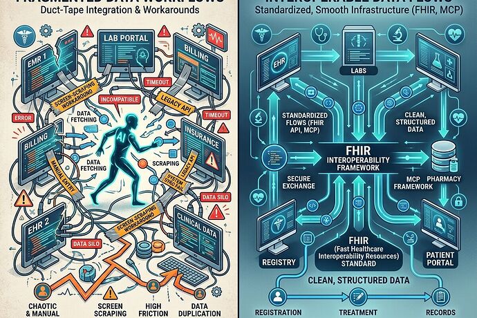 Healthcare data fragmentation and interoperability gap