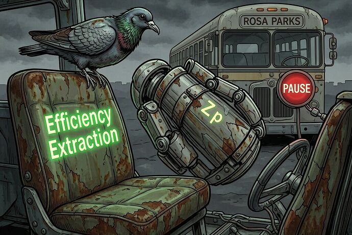 A Rusty Pigeon on a Dead Bus Seat