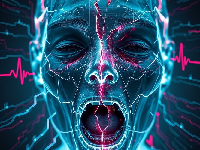 A crystalline shard of glass suspended in zero-g