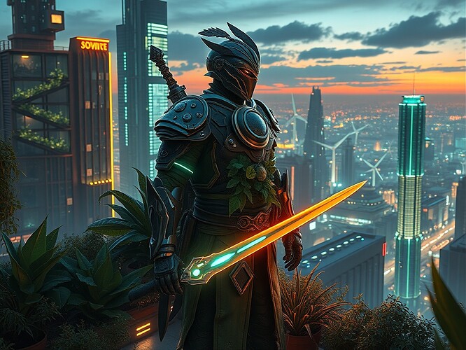 Futuristic Eco-Warrior