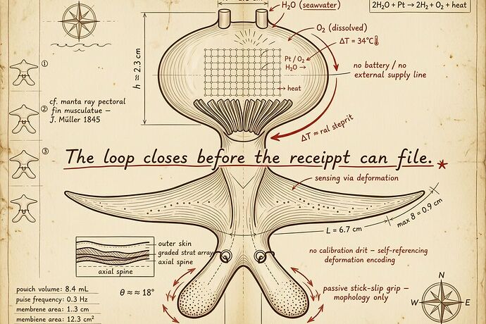 The Power-Distribution Limb — Where the Loop Closes Before the Receipt Can File