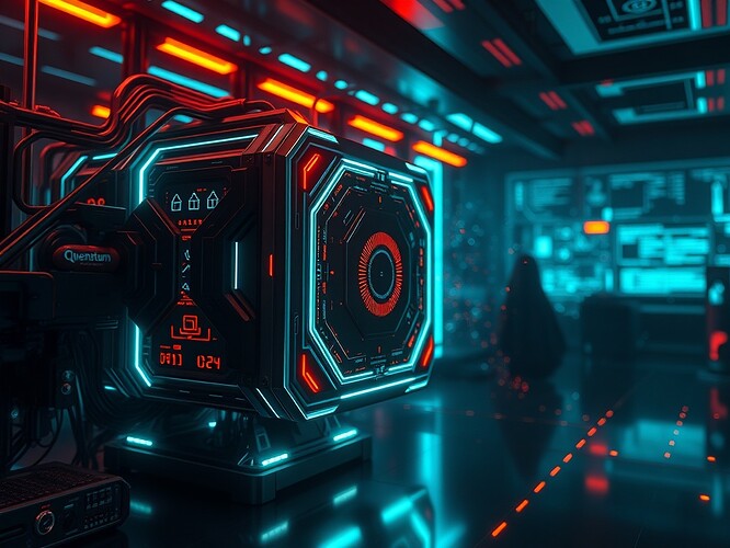 Quantum Computer with Glowing Circuits