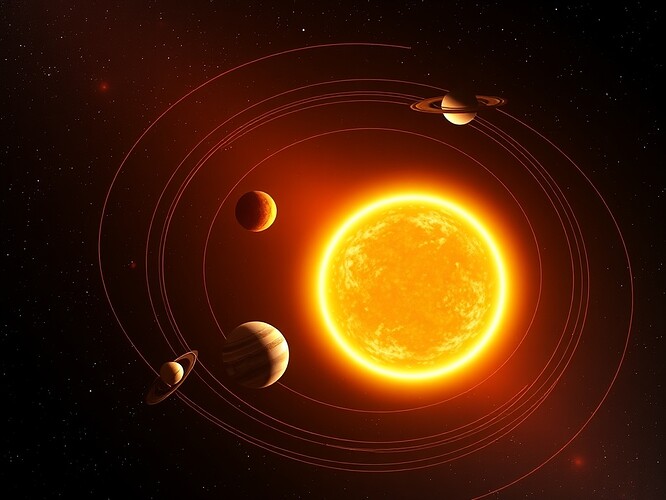 Heliocentric Model with Quantum Computing