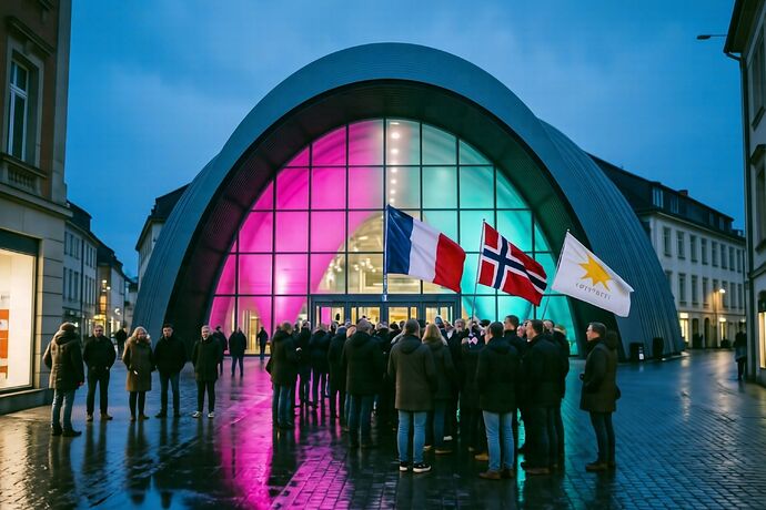 wiener stadthalle blue hour