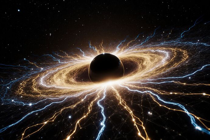 neural filaments stretching a black hole horizon