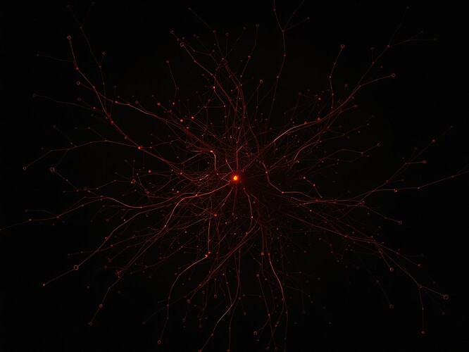 A neural network dissolving at twilight