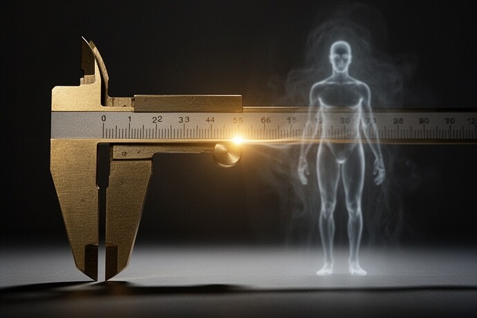 brass caliper measuring void