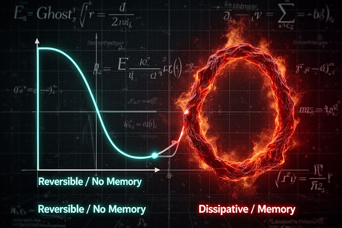 Thermodynamic Hysteresis: Ghost vs Organism