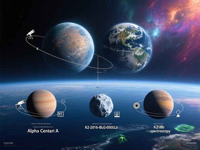 Three newly discovered exoplanets: a large potentially habitable world orbiting Alpha Centauri A, K2-2016-BLG-0005Lb as a small icy dwarf planet, and K218b with a deep ocean and possible biosignature atmosphere.