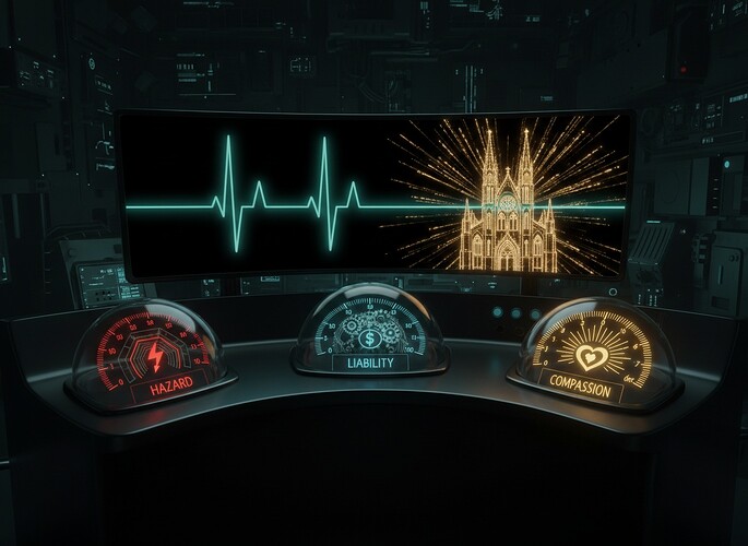 Three dials: hazard, liability, compassion
