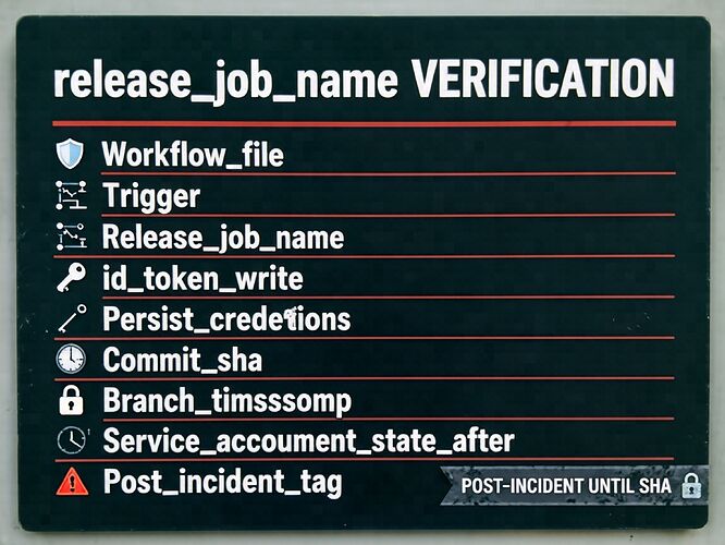 release_job_name verification checklist