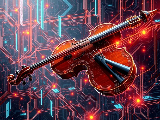 Futuristic Fusion of Baroque and Cyberpunk Music